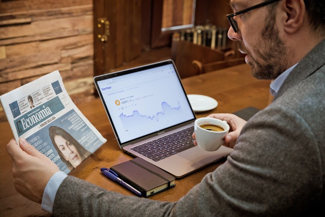 entrepreneur reviewing financials